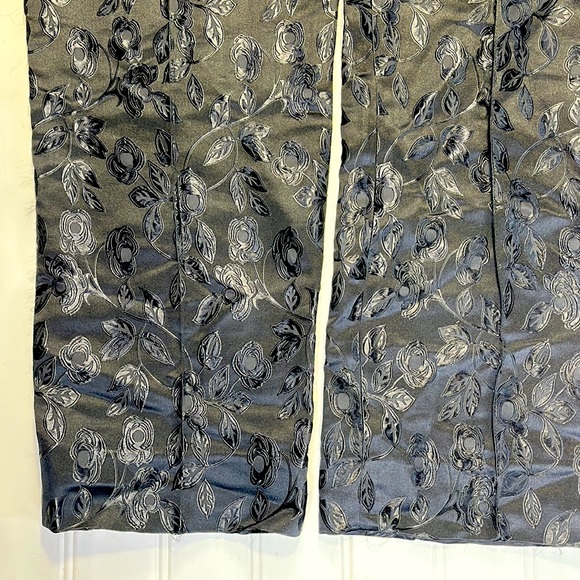 Marc Jacobs Black Satin Jacquard Dress Pants Size 6 - Picture 8 of 12